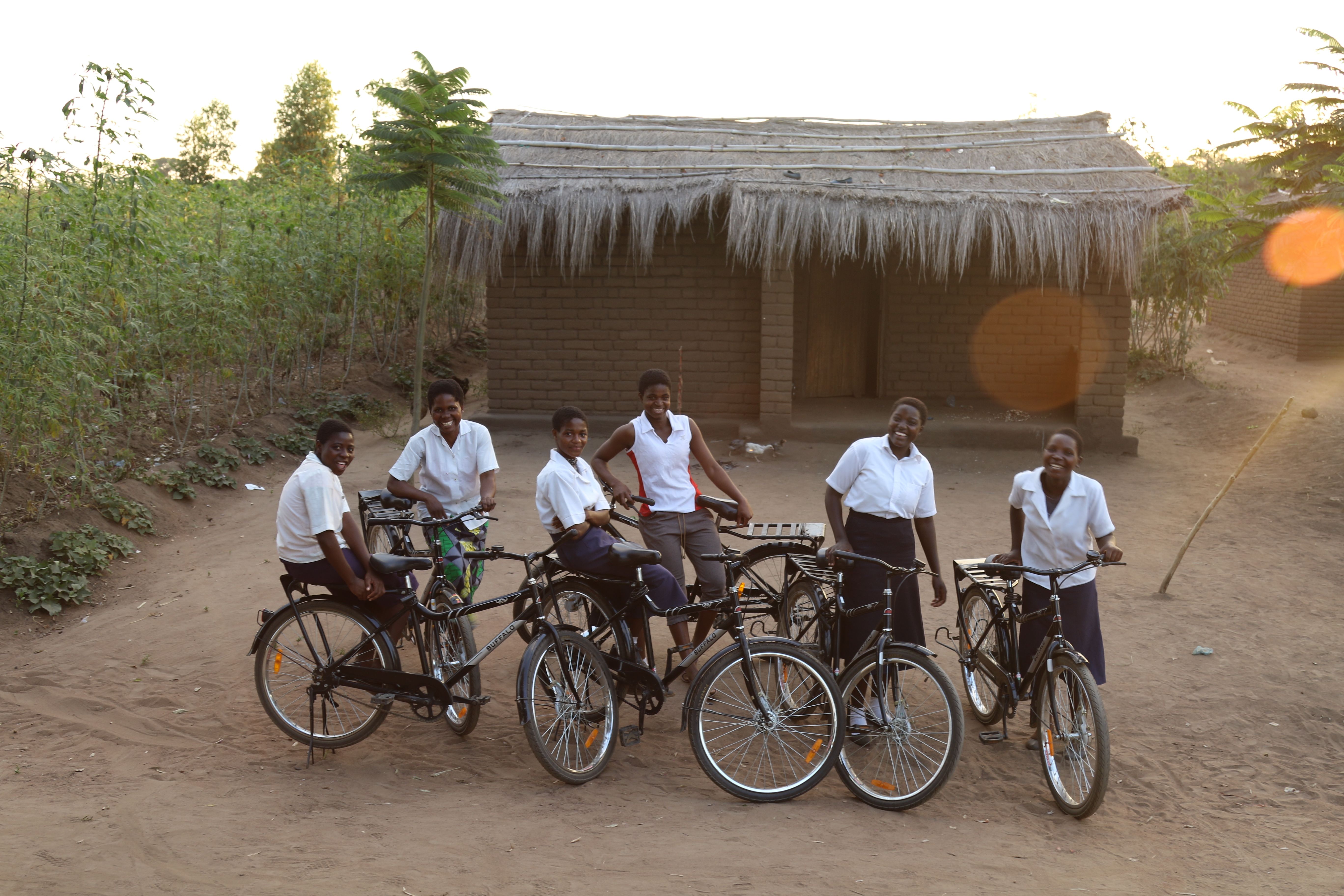 Participants of the Women on Wheels campaign in Malawi
