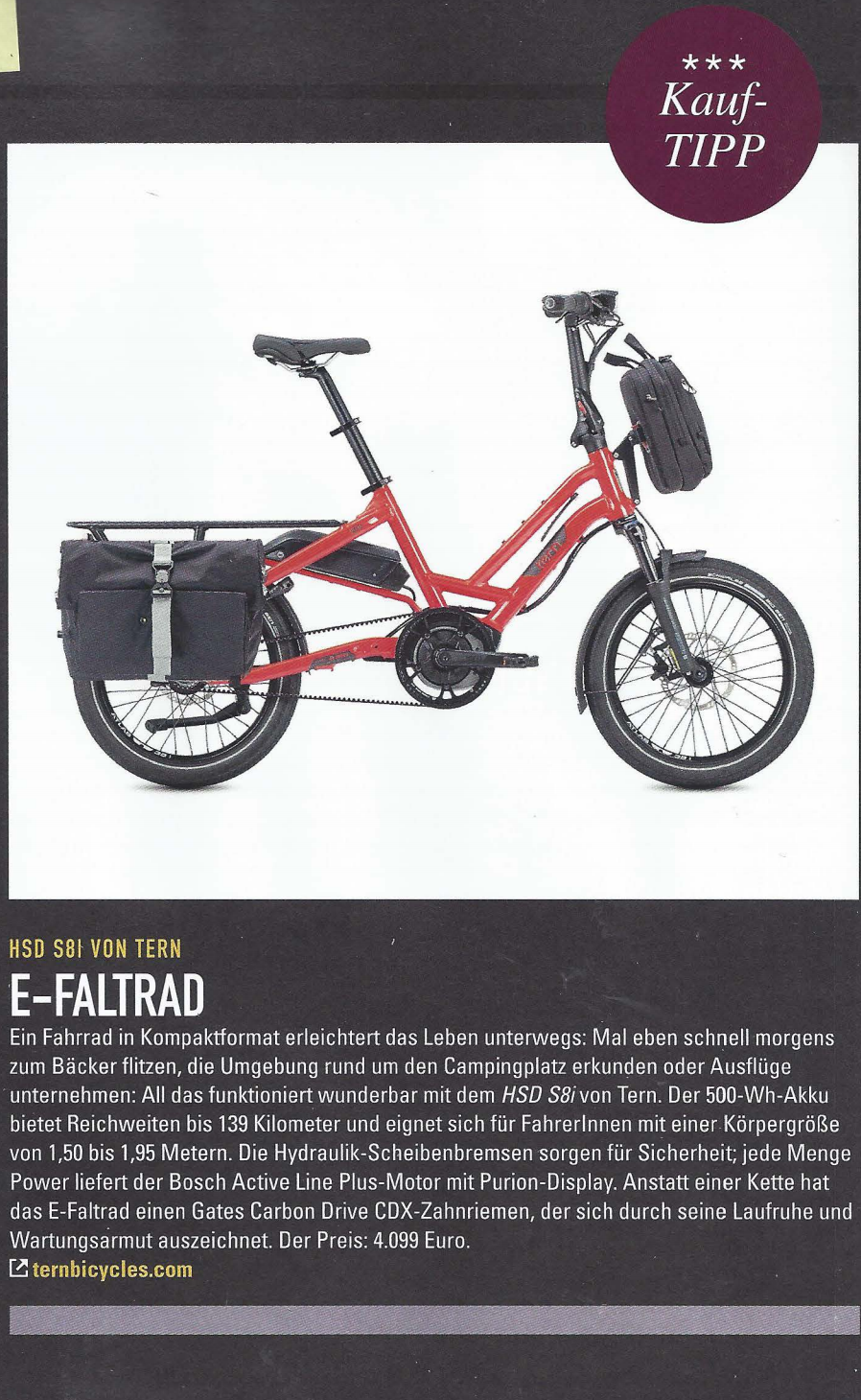 E-Faltrad - Camping