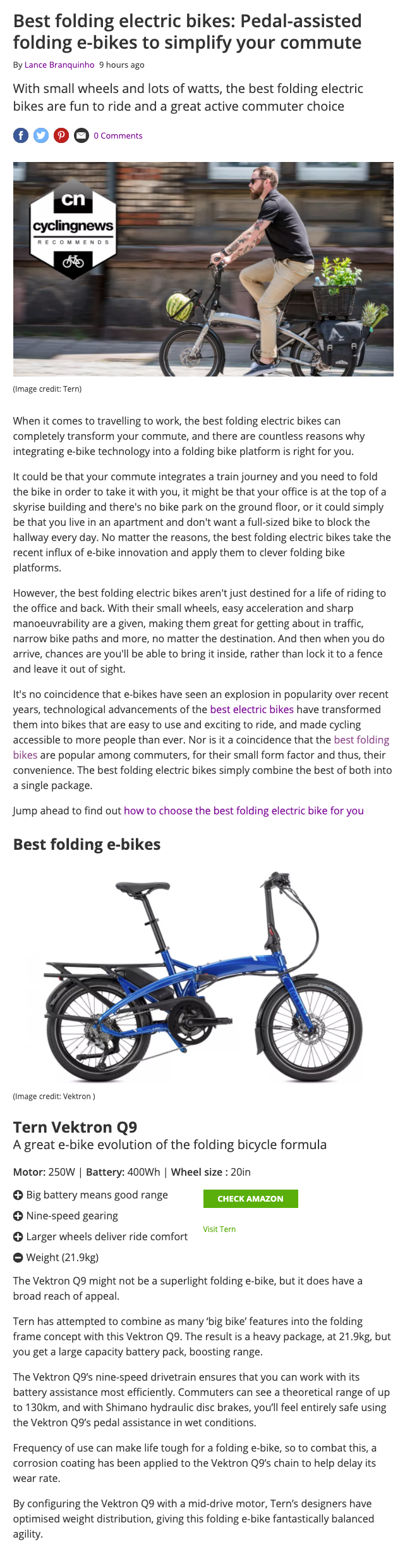 2021.04.21 - Best folding electric bikes - Pedal-assisted folding e-bikes to simplify your commute - CyclingNews.png Best folding electric bikes - Pedal-assisted folding e-bikes to simplify your commute - CyclingNews