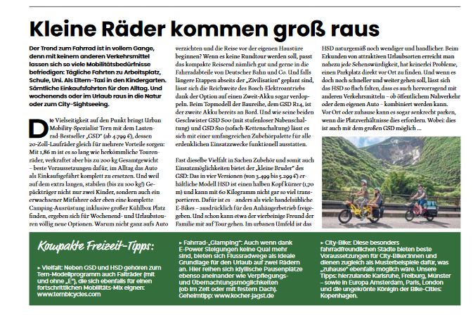 Kleine Räder kommen groß raus - Die Welt Reiseguide