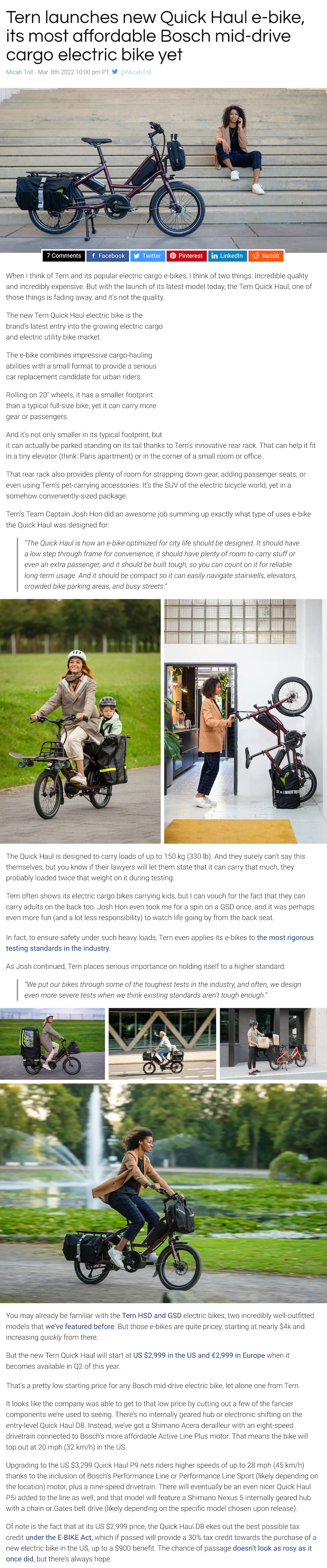 2022.03.08 - Tern launches new Quick Haul e-bike, its most affordable Bosch mid-drive cargo electric bike yet - Electrek.png 2022.03.08 - Tern launches new Quick Haul e-bike, its most affordable Bosch mid-drive cargo electric bike yet - Electrek