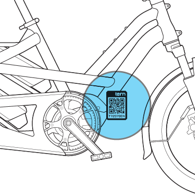 service tag number on a Tern bike