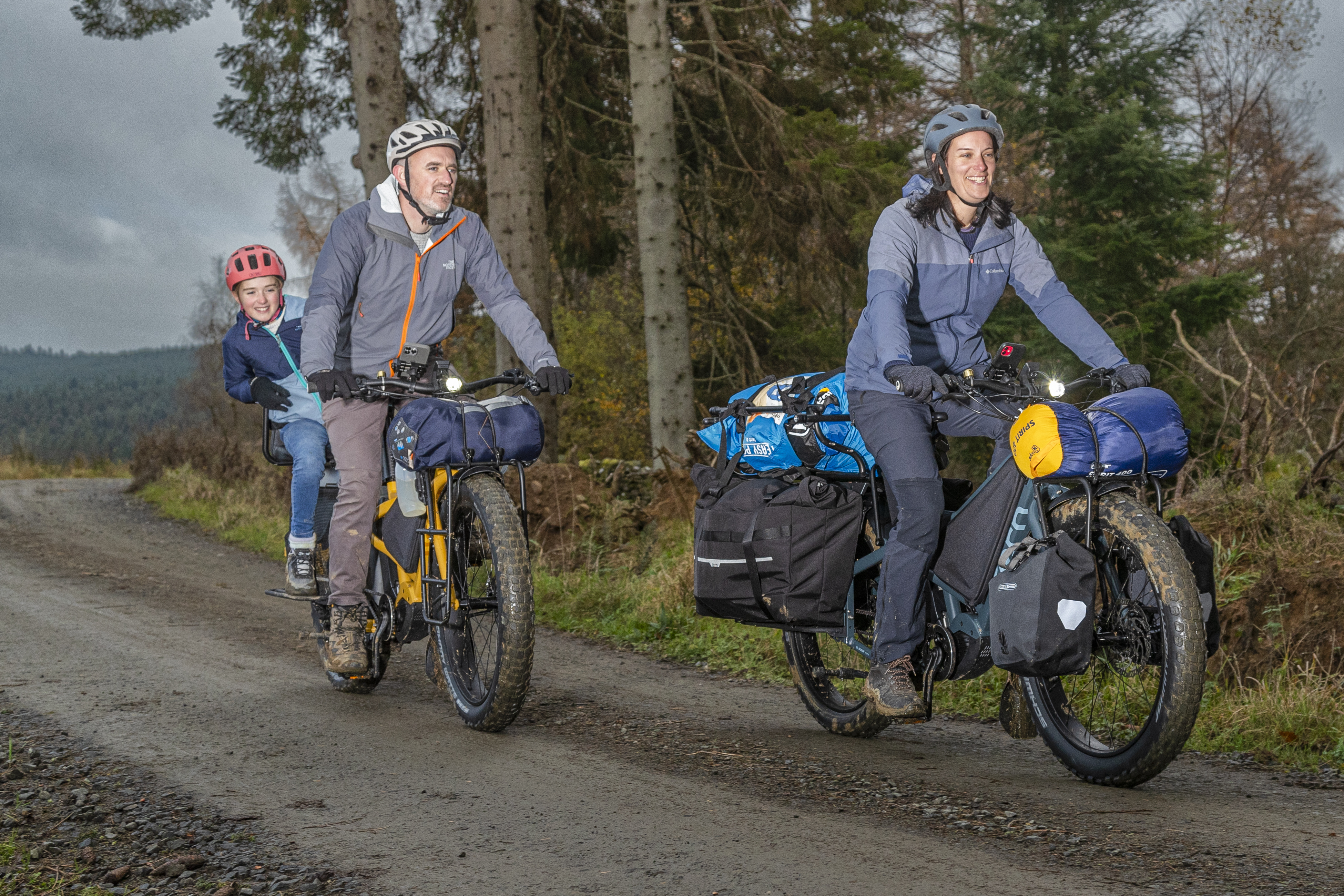 Maintained graded gravel roads are a place to adventure with one older kid or an adult passenger