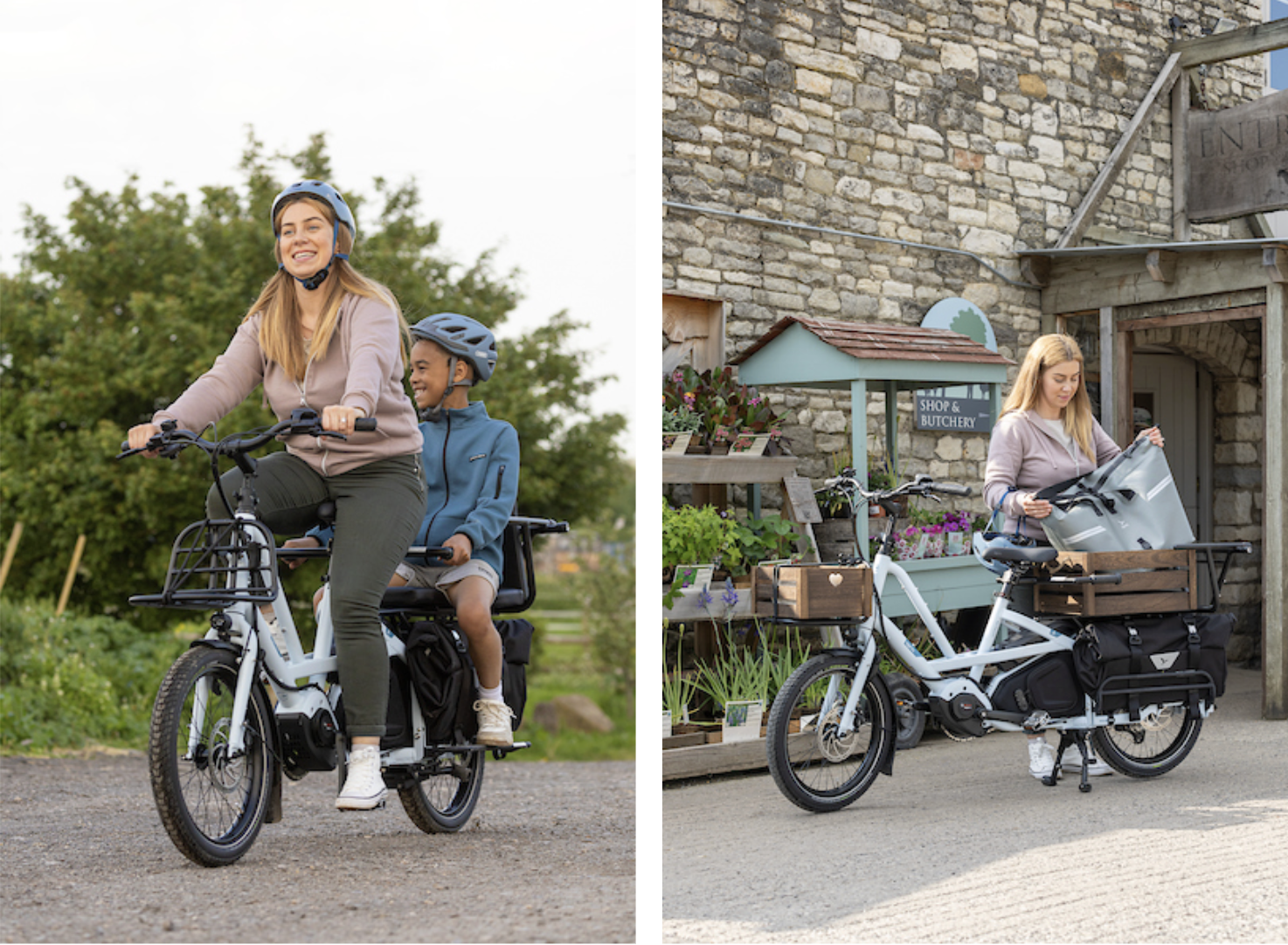 Tern Quick Haul Long cargo bike with modular passenger and cargo setup