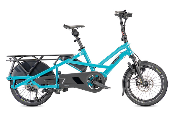 Tern GSD Gen 3 electric cargo bike in beetle blue
