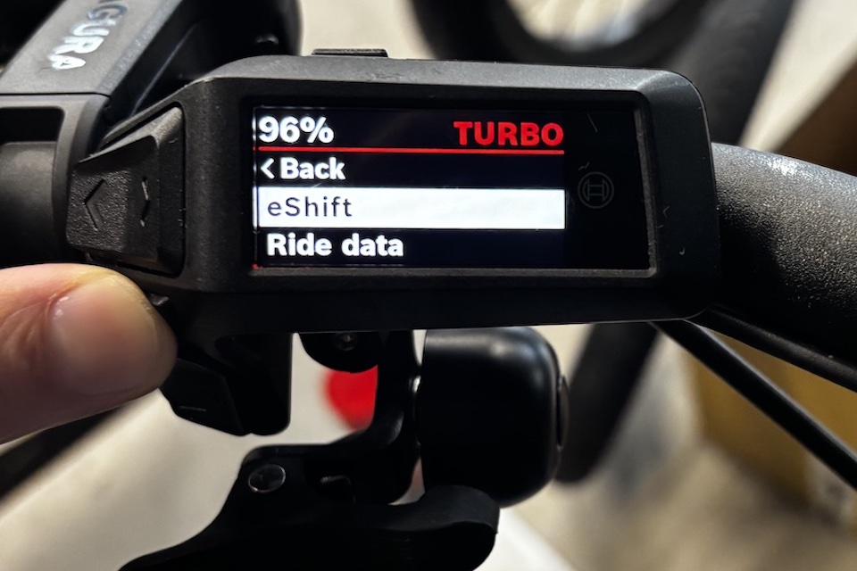 eShift on the Purion Display on the HSD