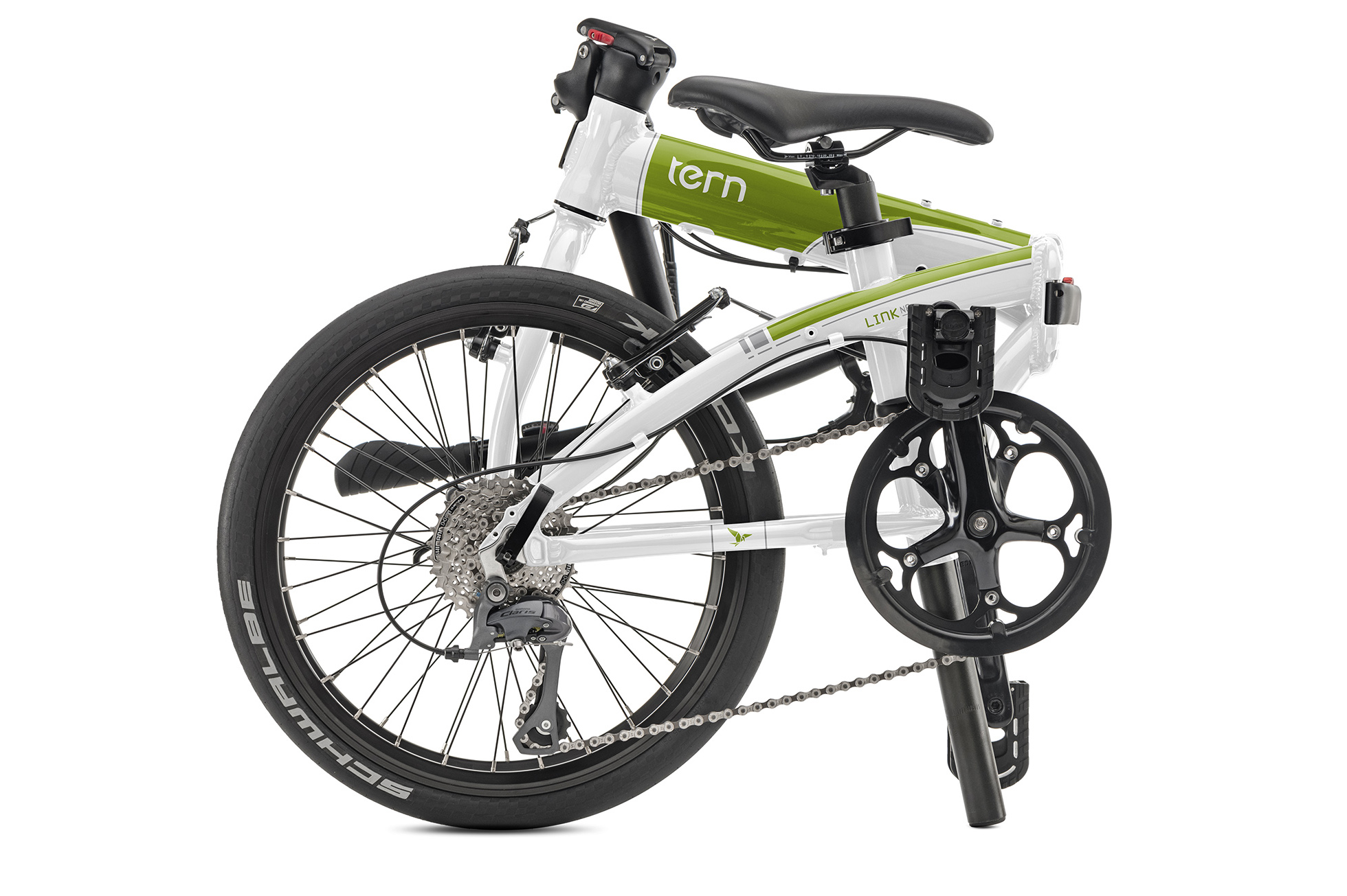 green folding bike