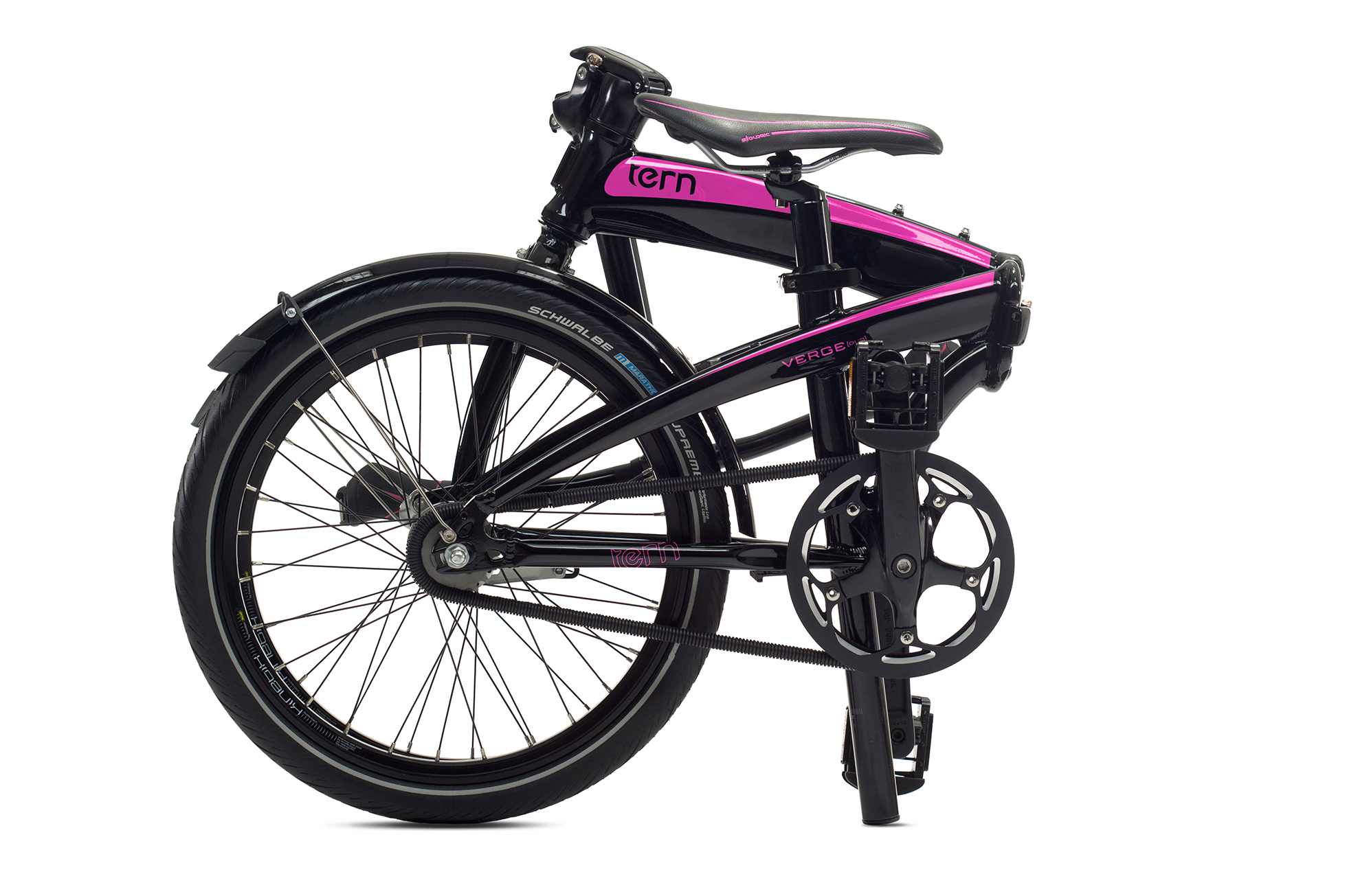 pink folding bike