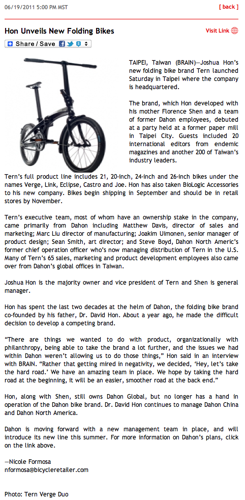 dr hon folding bike