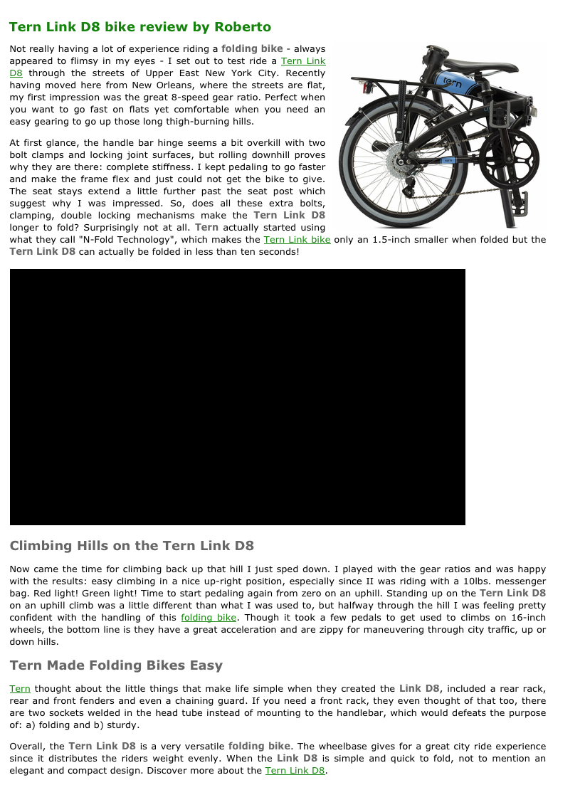 tern link d8 weight