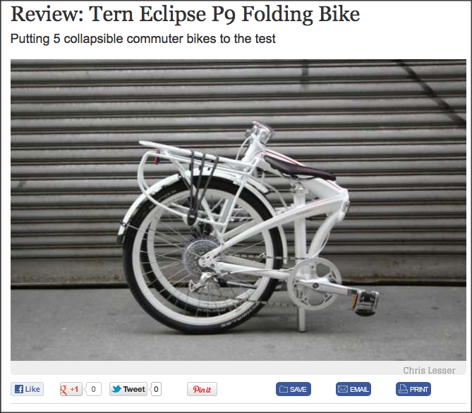 Review Tern Eclipse P9 Folding Bike Tern Bicycles