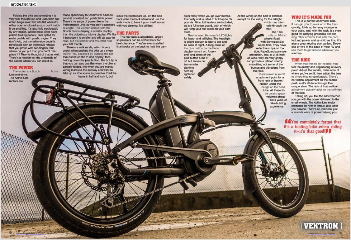 tern vektron folding bike