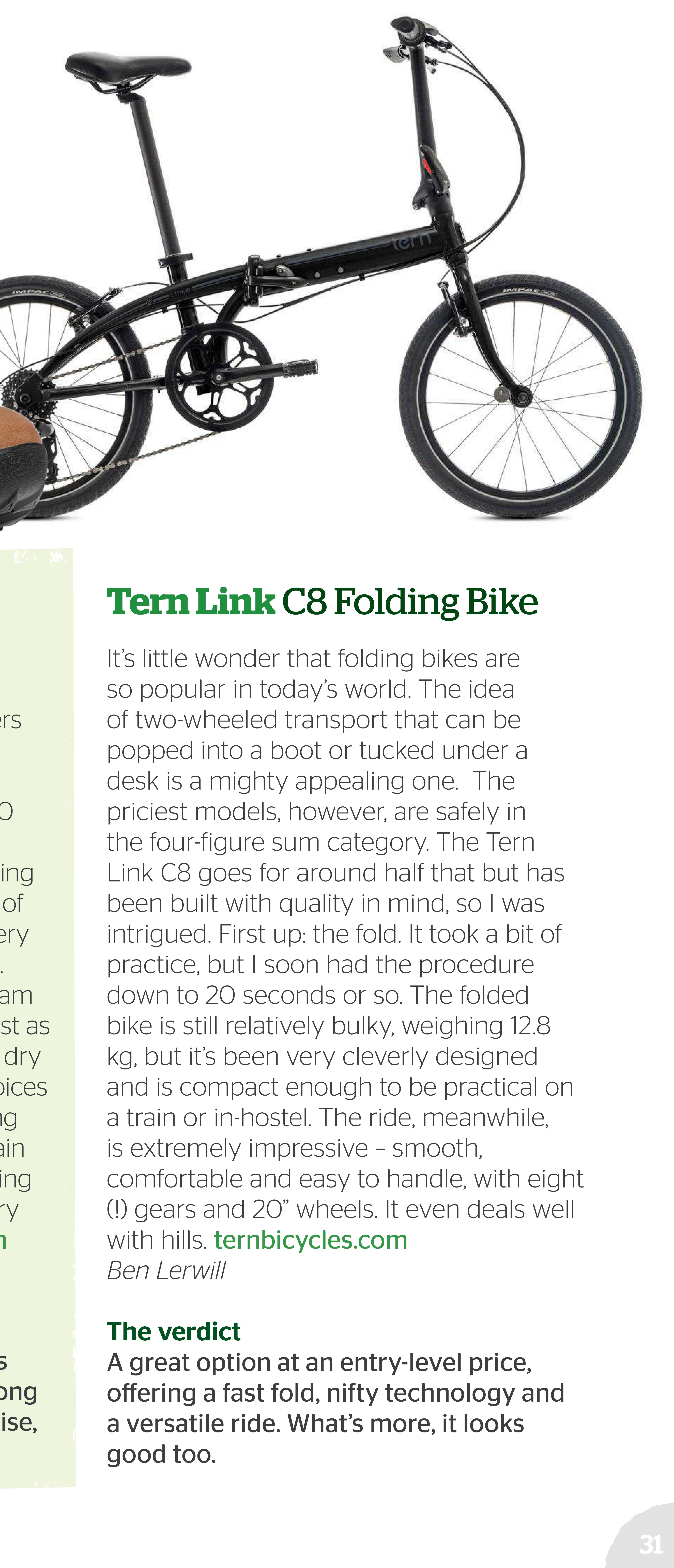 tern link c8 folding bike