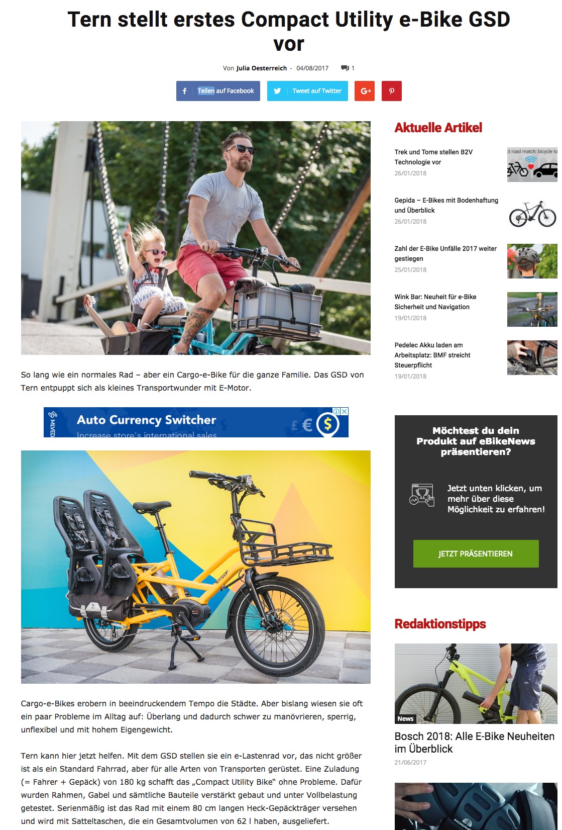 Das Gsd Von Tern Entpuppt Sich Als Kleines Transportwunder Mit E Motor Tern Folding Bikes United States