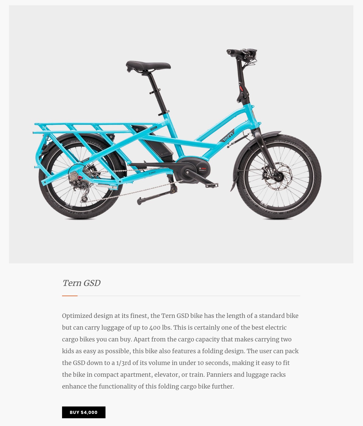 THE BEST ELECTRIC CARGO BIKES Tern Bicycles