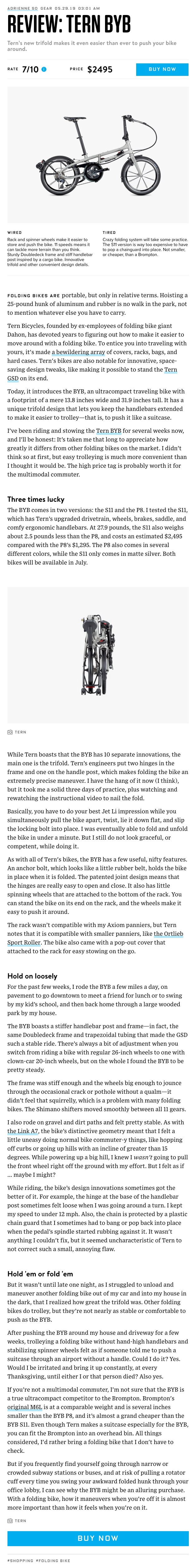Review Tern Byb Tern Folding Bikes Switzerland