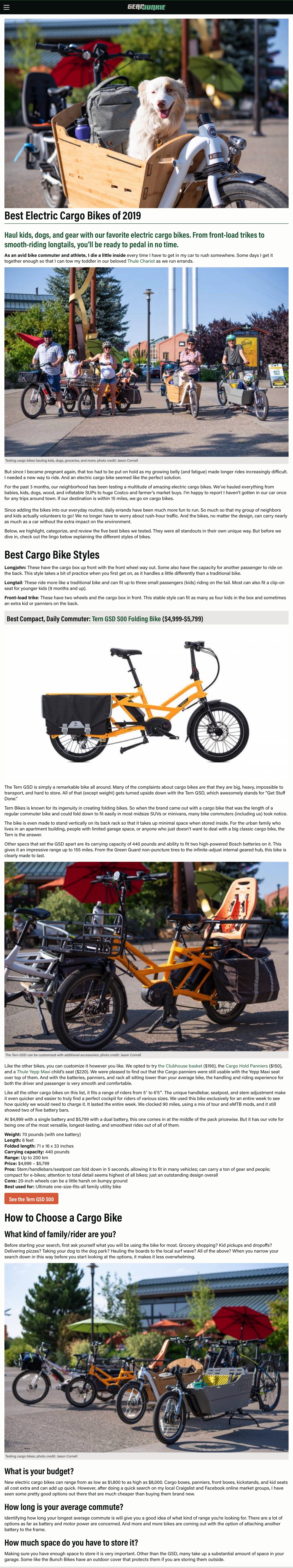 best cargo bike 2019