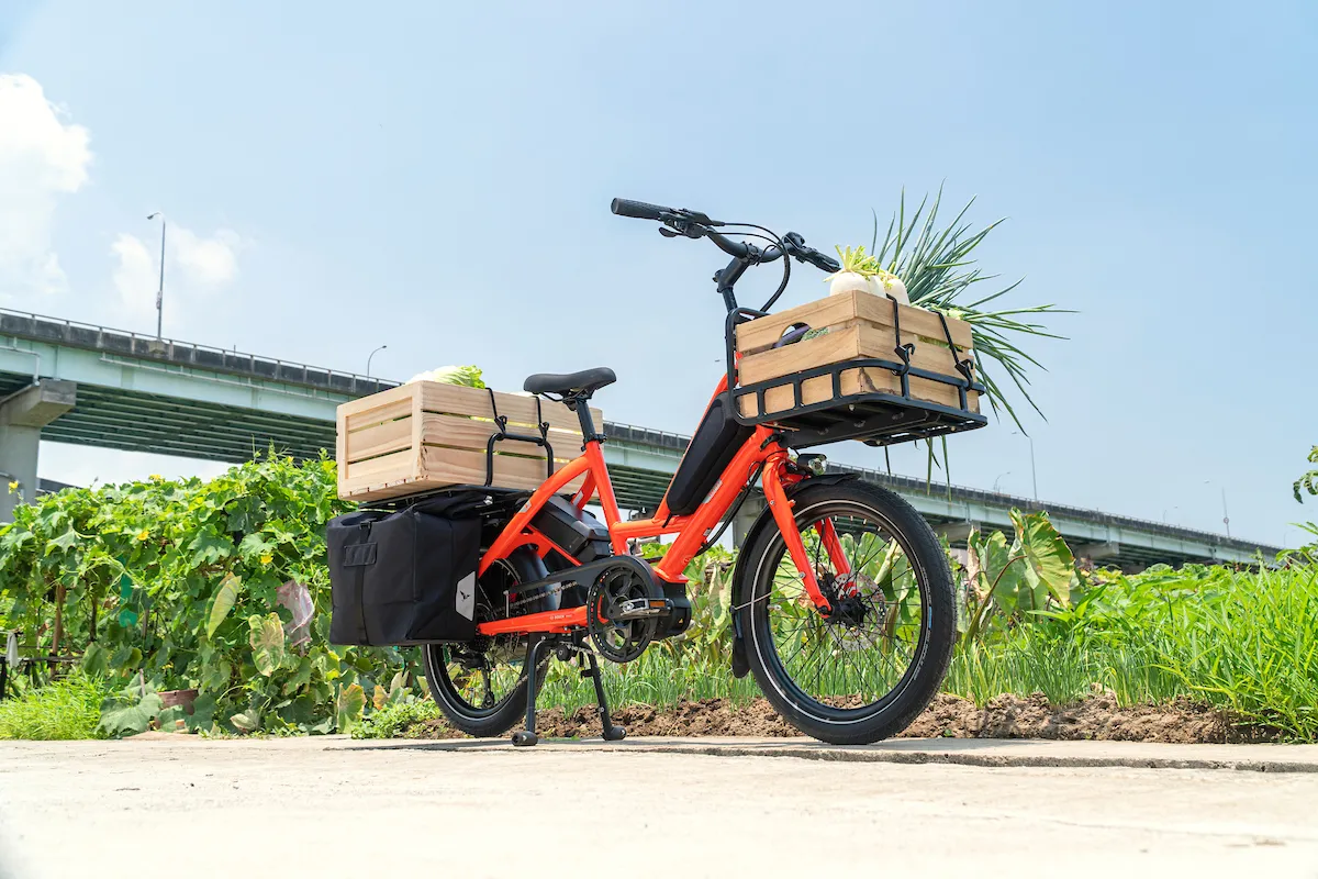 Béquille double acier très robuste pour vélo porteur (Hebie)