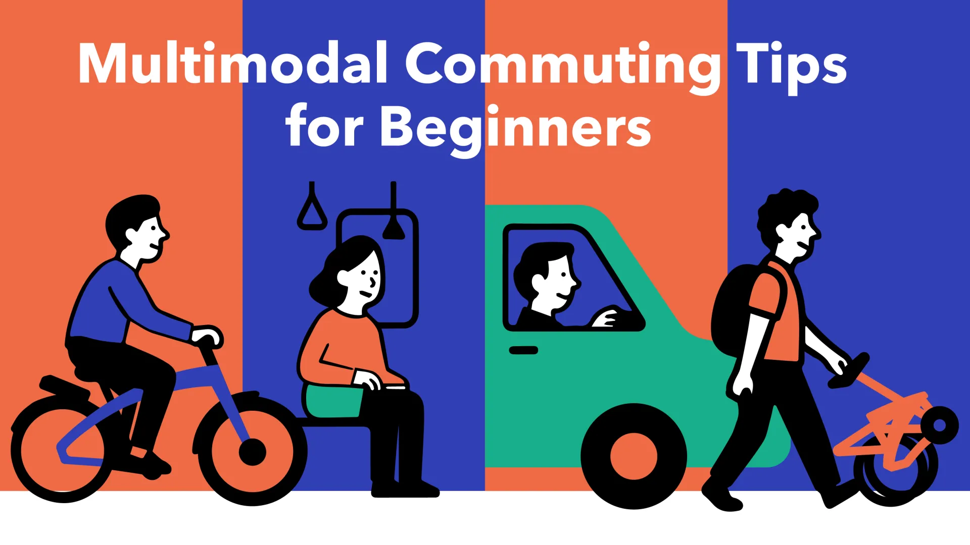 Tern Bicycles article banner image showing 'multimodal commuting tips for beginners'