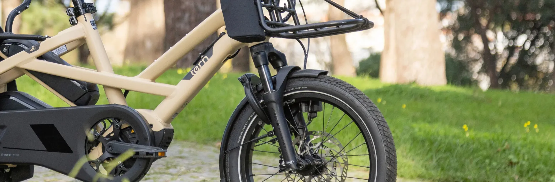 Tern electric bike suspension fork