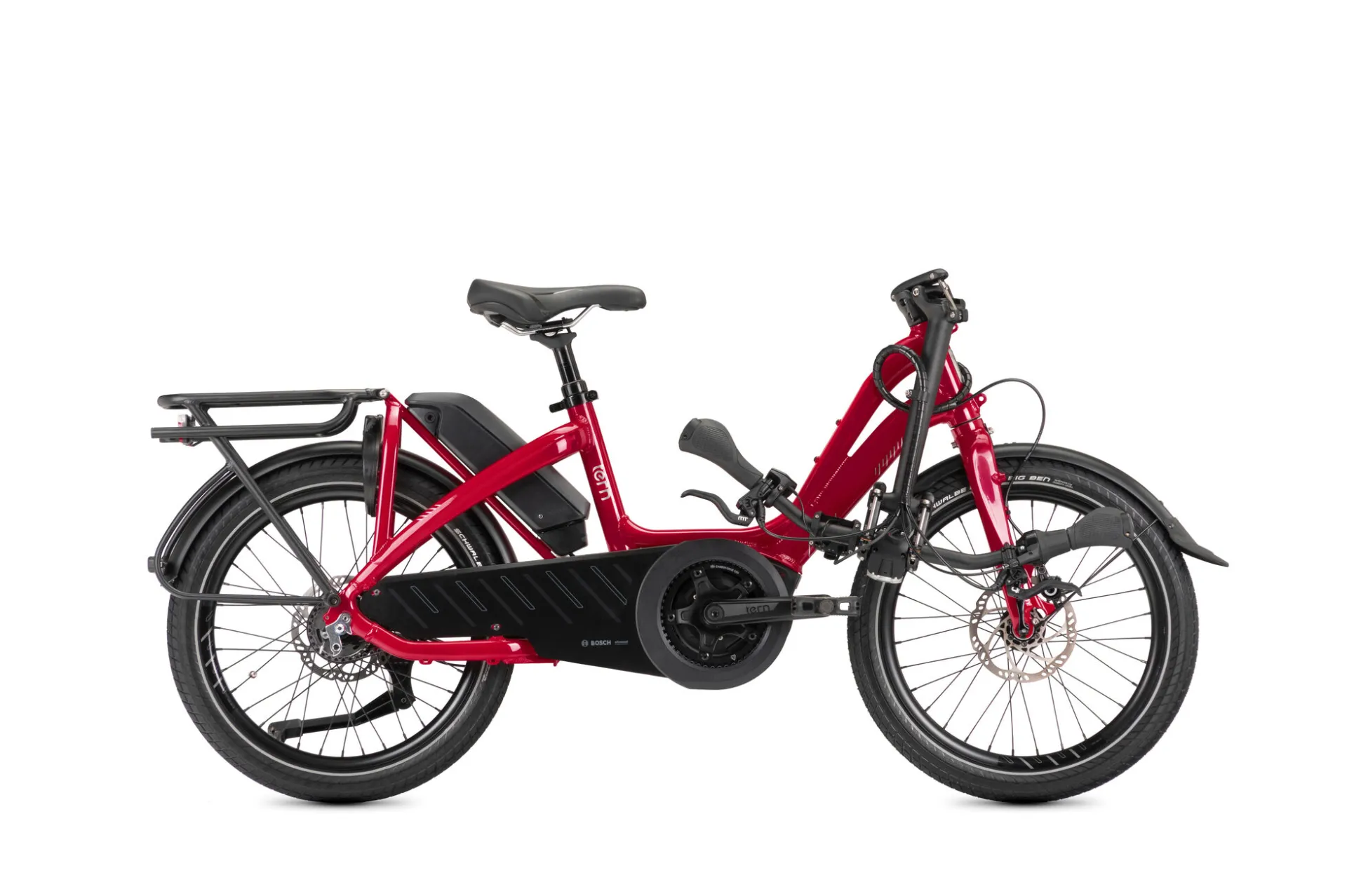 Tern NBD S5i with handlebar folded for storage