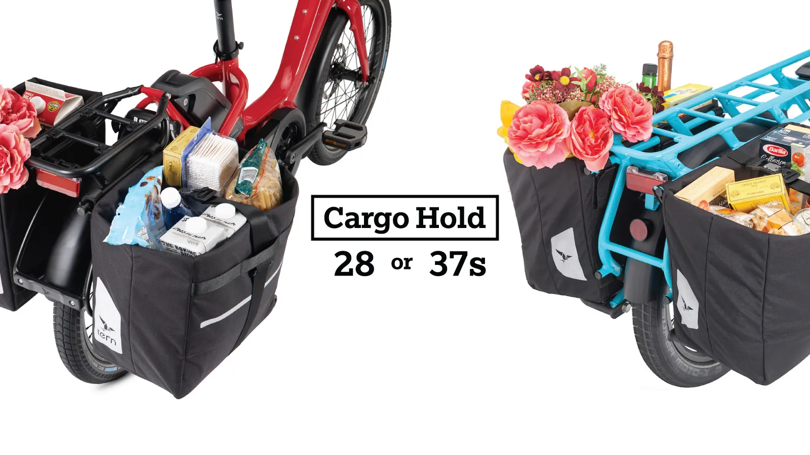 Comparing the Cargo Hold 28 & 37 Panniers | Tern Bicycles