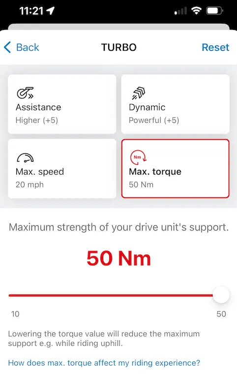 Torque setting BES3