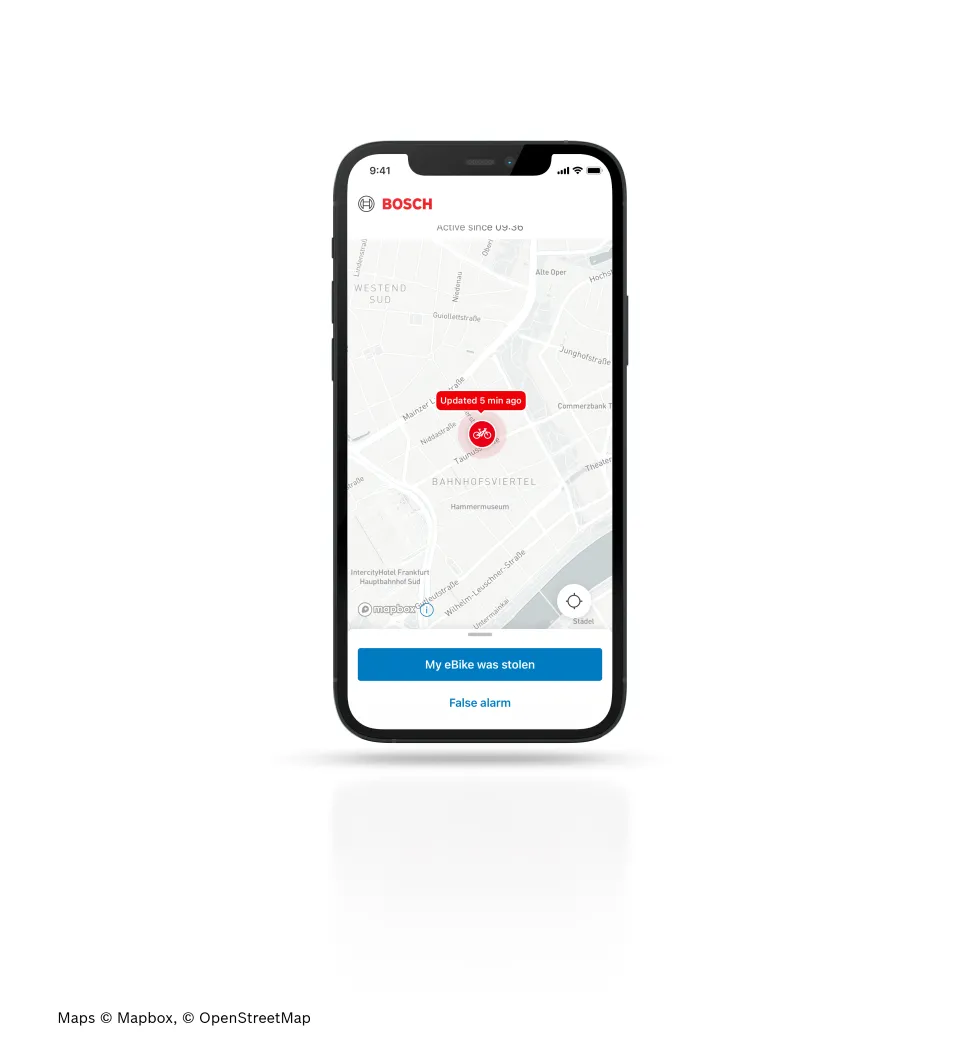 eBike Alarm location tracking