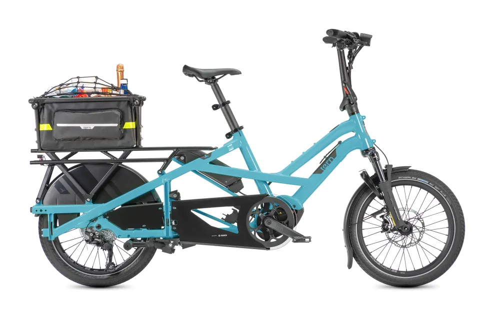 Soft Crate Mini cargo setup on the Tern GSD Gen 3 electric cargo bike