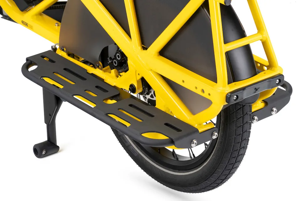 Sidekick Wide Decks side decks for supporting passengers' feet and cargo on Tern electric cargo bikes.
