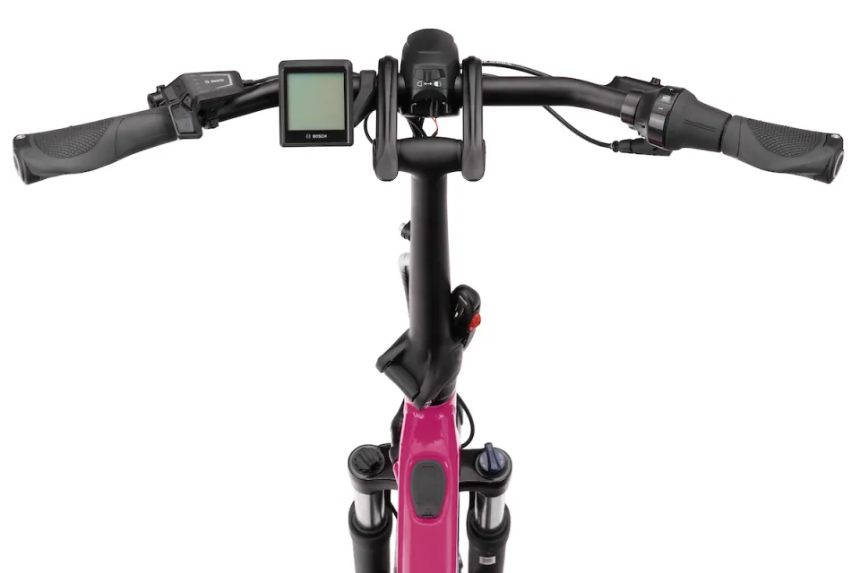 Tern HSD Gen 2 cargo eBike cockpit with the Bosch Smart System LED Remote and Intuvia 100 display