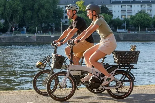 Tern Vektron Gen 4 folding ebike with Market Basket