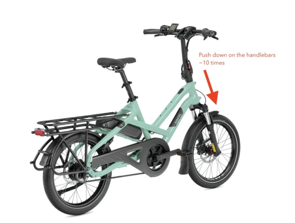 Suspension fork maintenance on HSD ebike
