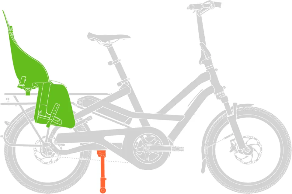tern hsd gen 3 cargo bike passenger setup for 1 young kid