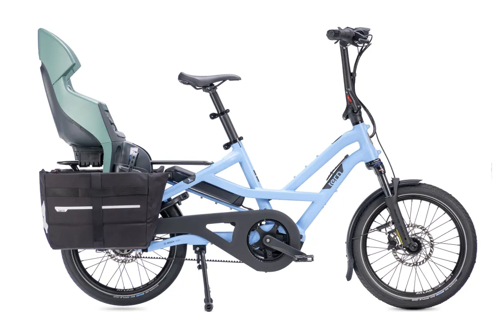 tern hsd gen 3 with child seat and cargo hold 37 panniers bike bags setup