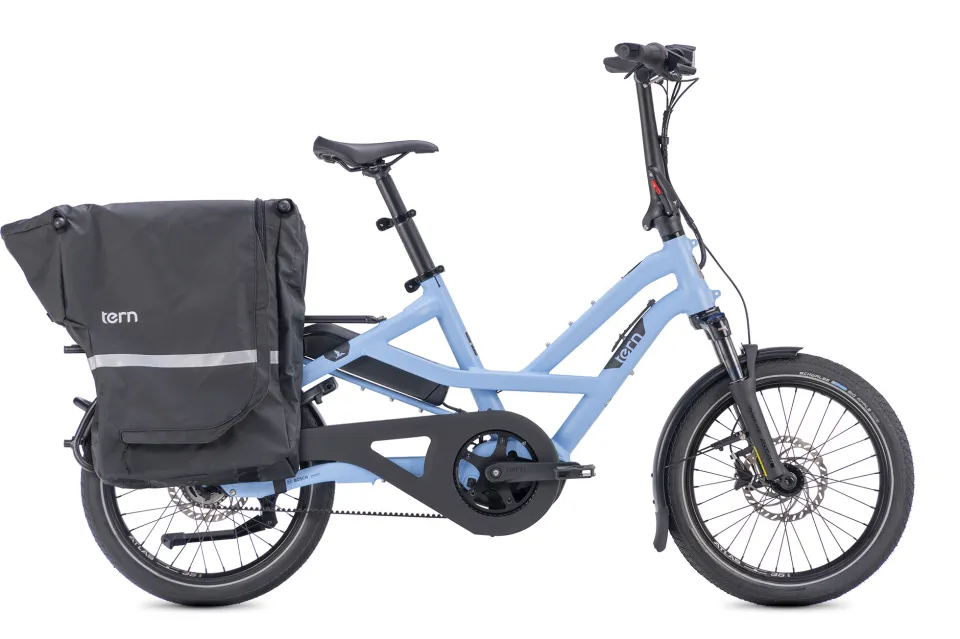 Tern HSD Gen 3 ebike Storm Box bike bucket setup