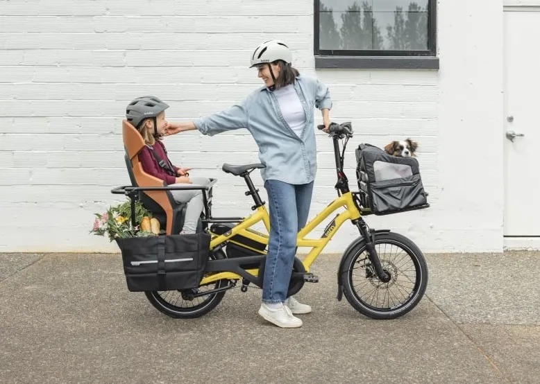 Mom and young kid on HSD Gen 3 ebike
