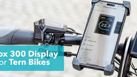 Article banner image showing the Bosch Kiox 300 e bike display on the Tern GSD Gen 3 e cargo bike handlebar.
