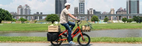 Quick Haul equipped with Tern Glovebox, and Transporteur Rack