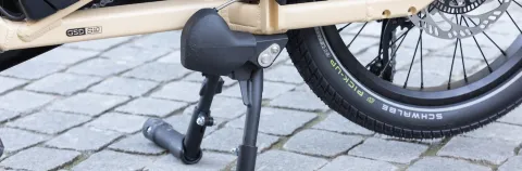 Atlas Kickstand on a Tern GSD Gen 3 S10 cargo eBike.