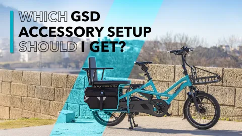 Banner image for the article "Which GSD Accessory Setup Should I Get?", covering the Tern GSD cargo e bike accessory configuration options.