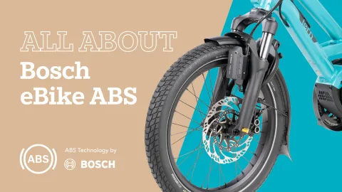 Bosch eBike ABS banner image with Tern GSD S10 cargo e-bike