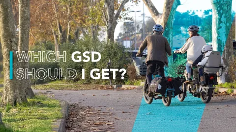 GSD Gen 3 electric cargo bike model selection banner image
