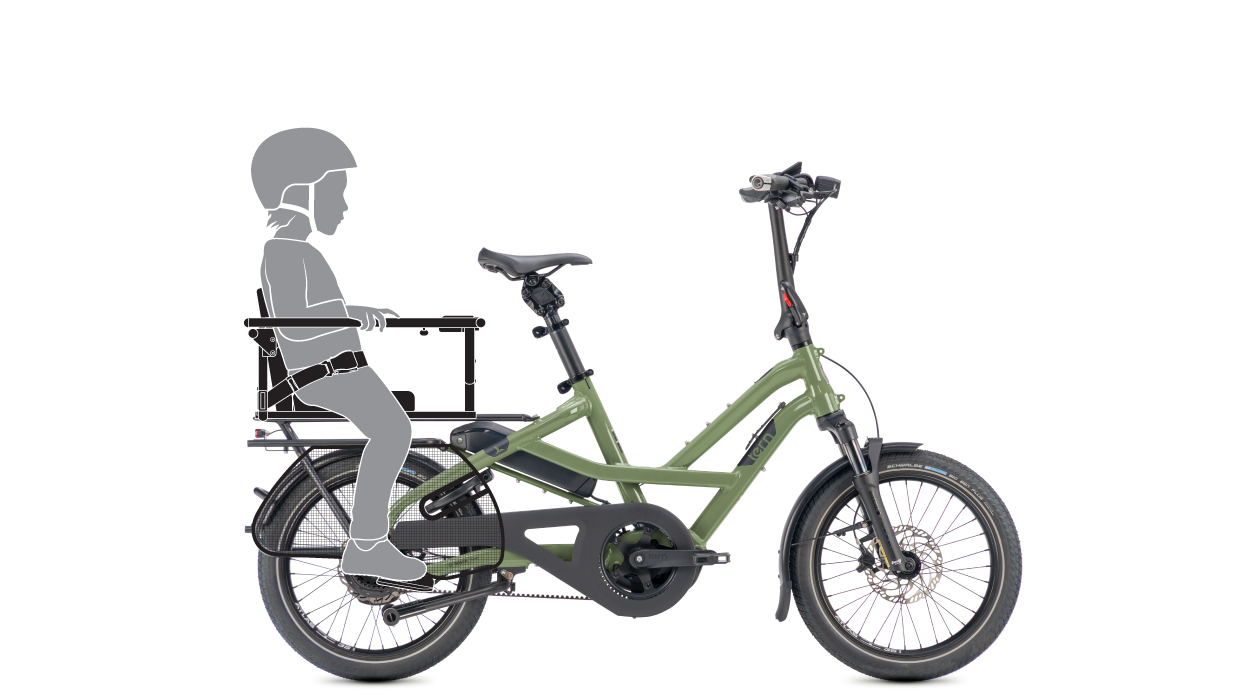 Tern HSD passagiers-e-bikeconfiguratie voor 1 kind