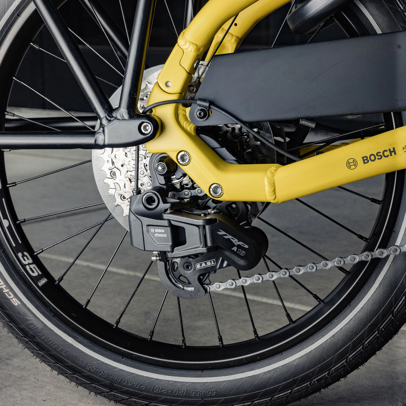 TRP E.A.S.I.-derailleursysteem met automatisch schakelen op de Tern HSD P10e