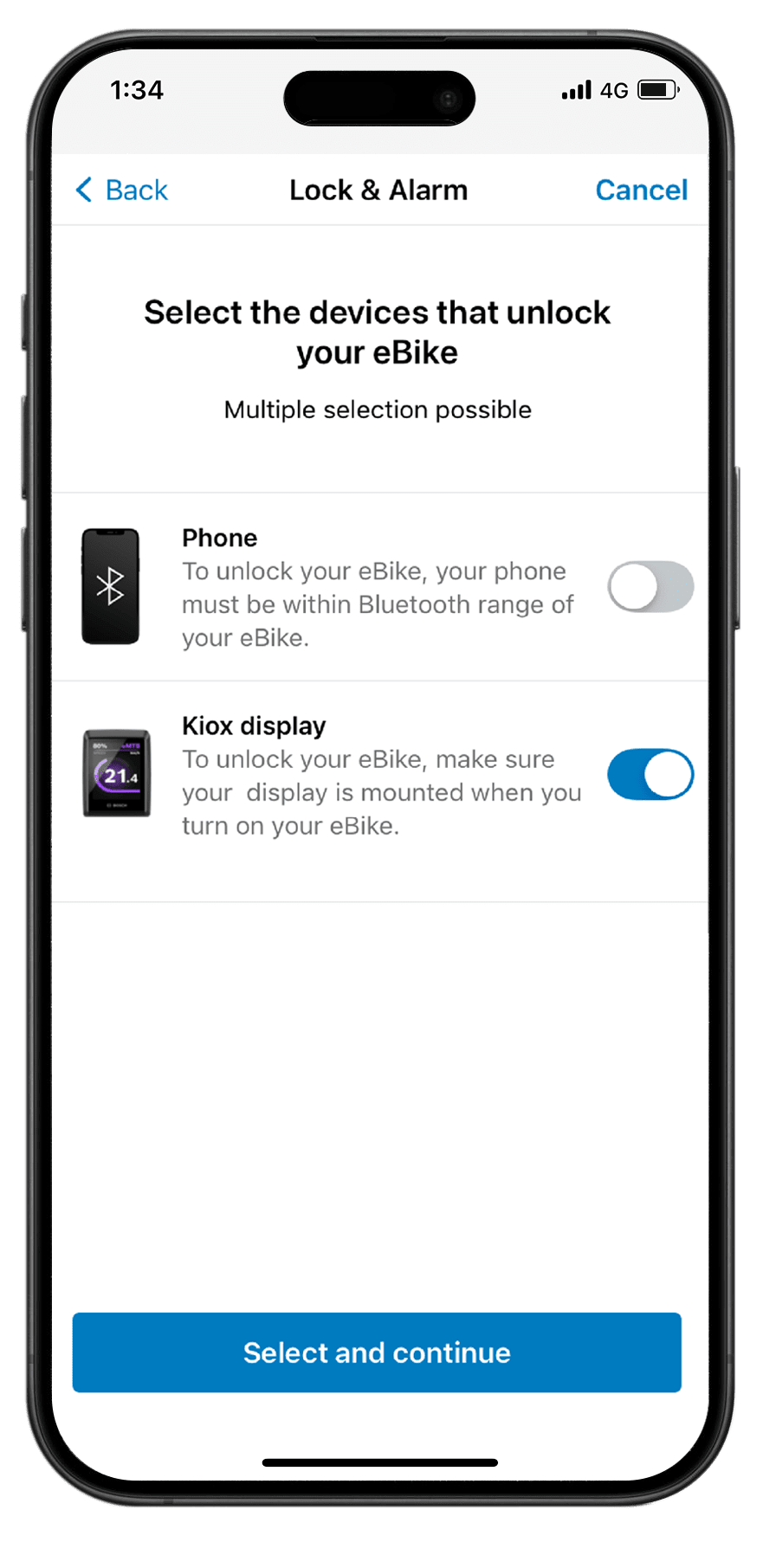 E-lock screen of Eflow app
