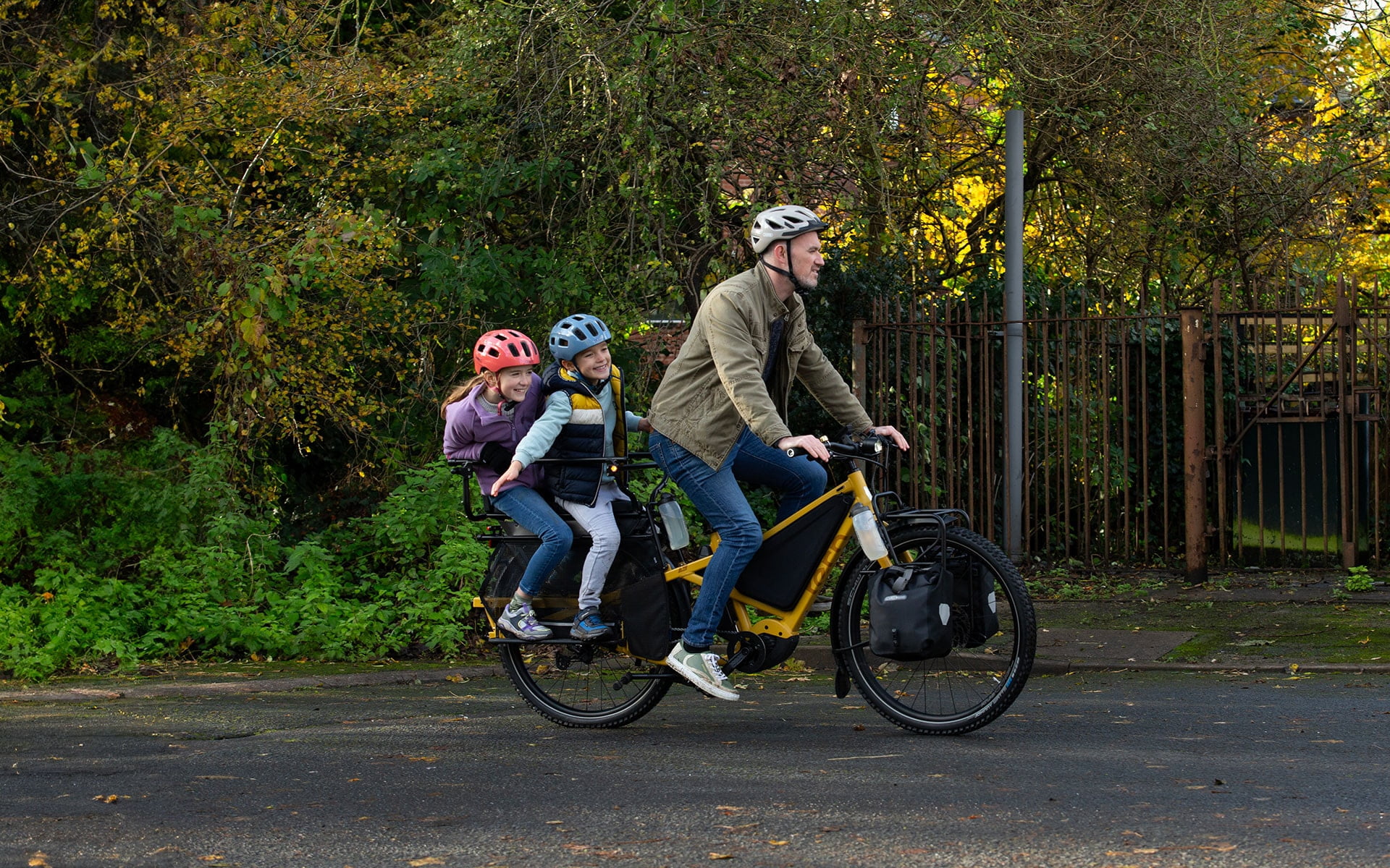 Ride with two kids