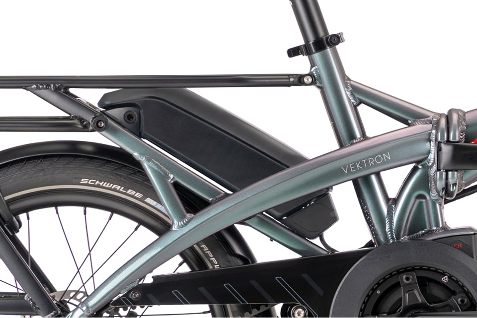 Bosch Powerpack Battery mounted on the frame